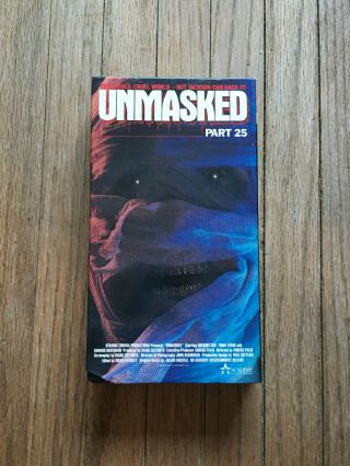 Unmasked Part 25 (1989) Academy Home Video Vhs Horror Slasher Cult Rare