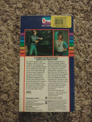The Last American Hero VHS Jeff Bridges RARE 3