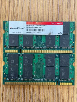 Rare 4GB DDR2 Sodimm Kit Of 2x4GB 2