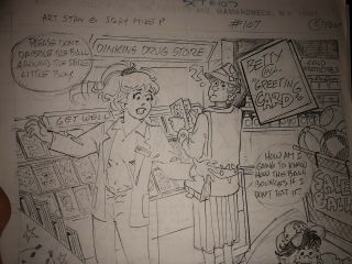 Rare Stan Goldberg Autographed Archie Comics Schematics Punisher Archie Comic