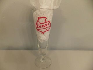 Rare - Vintage - Falstaff Beer - Brewery Shield - Stem Glass