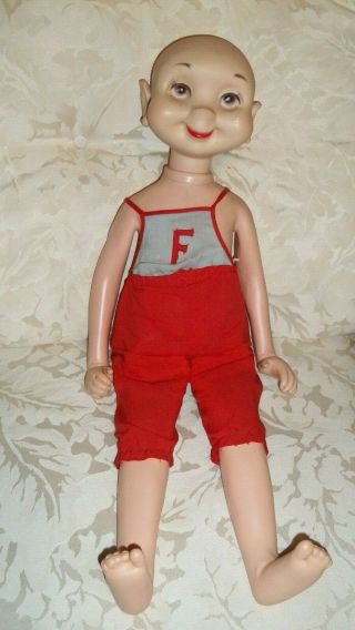 1960 Whimsie Bald Simon The Degree Graduate Frat Boy American Character Doll Toy
