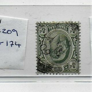 A Rare Example Of Transvaal Sg273 Inverted Kevii 1/2d Wmk Mult Crown Ca (sp292)