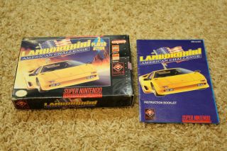 Lamborghini American Cha Box & Instructions Only Snes Nintendo Rare L@@k