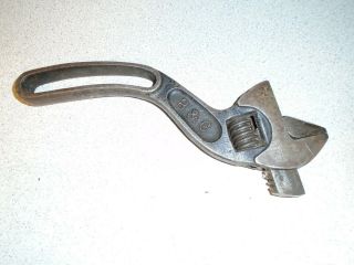 Rare Vintage B & C Bemis & Call Cut Out S Handle 8 " Adjustable Wrench Usa