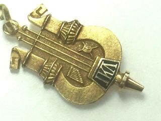 Antique Classic 1946s 10k Yellow Gold Sorority Or Fraternity Charm Pin.  3.  0gm.