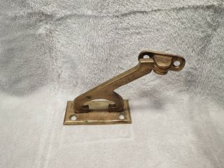 Antique Sargent & Co Solid Brass Staircase Handrail Mounting Bracket Old