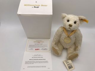 The Danbury 2000 Millenial Steiff Bear With Box And Certificate