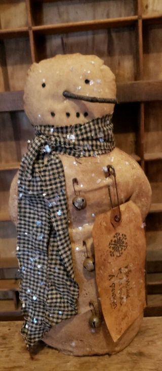 For Tristamartin.  8906 Primitive Snowman Standing Doll 12 " Tall,  Folk Art Winter