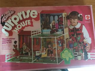 1970s Vintage Mattel Barbie Surprise House Box Many Parts Booklet Instructions