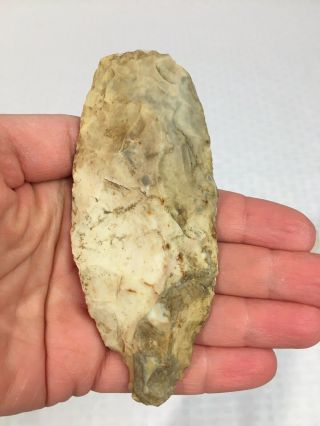 Large Paleolithic Neolithic Early Hand Axe,  Knife Blade,  Stone Flint Artifact 27