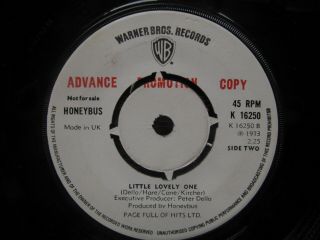 HONEYBUS - FOR YOU LITTLE LOVELY ONE 1973 RARE WARNER BROS PSYCH DEMO/PROMO 2