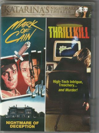 Mark Of Cain / Thrillkill Dvd Katarina Drive - In Grindhouse Cult Horror Oop Rare