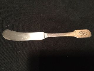 Antique Shreve & Co 1909 Sterling Silver Norman Hammered Pattern Butter Knife