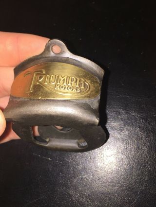 Triumph Motorcycle Solid Metal Bottle Opener Antique Style Patina Cola Beer Soda
