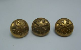 Antique Jersey National Guard Brass Uniform Buttons