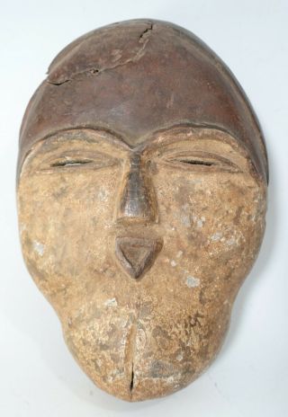 Vintage Carved Wood African Polychrome Ceremonial Vuvi Mask Gabon Africa