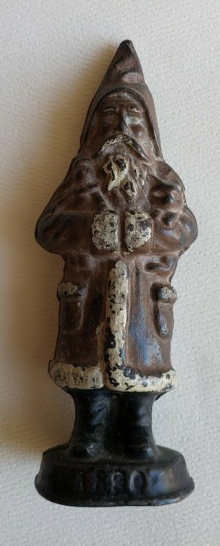 Antique Lead Figure Father Christmas,  Santa Claus,  Dated 1890