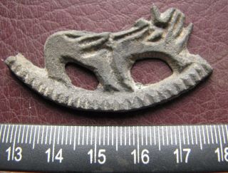 Authentic Ancient Lake Ladoga Viking Artifact Bronze Pendant Fragment Rj 23