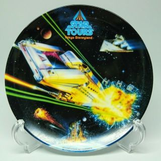 Rare Star Tours Wars Commemorative Picture Plate Tokyo Disneyland Novelty