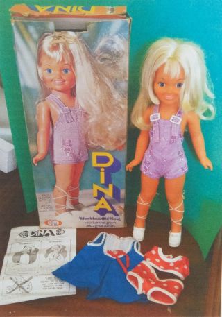 Vintage 1971 Grow Hair Doll Dina Ideal Crissy Family
