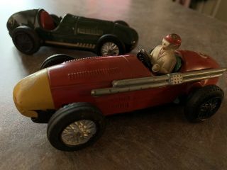 Vintage Rare Scalextric Tinplate Cars Maserati And Classic Formula 1 Ferrari