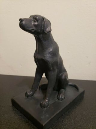 Very Rare Vintage Dog Sculpture Figure Statue Heavy Old Art Hound Hunting Cabin