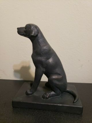 Very Rare Vintage Dog Sculpture Figure Statue Heavy Old Art Hound Hunting Cabin 2