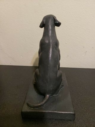Very Rare Vintage Dog Sculpture Figure Statue Heavy Old Art Hound Hunting Cabin 3