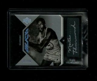 Nate Thurmond 2006 - 07 Ud Black Auto /20 Rare Silver Ink Golden State Warriors