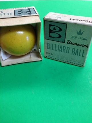 Vintage Brunswick Billiards Ball With Box