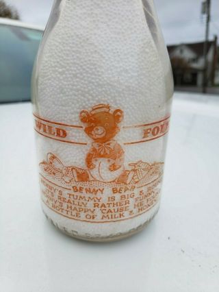 Extremely Rare T.  G.  Mclenahan Dairy Adamsville,  Pa Quart Milk Bottle.