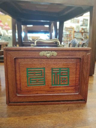 Antique Vintage Mah Jong Mahjong Bone & Bamboo 147 Tile Set W/ 115 Sticks Rare