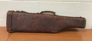 Antique Vintage Hard Leather Gun Case,  Rifle Case,  Shotgun Case,  As - Is