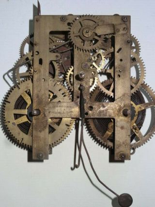 Antique Vintage Sessions 8 Day Striking Mantel Clock Movement Repair