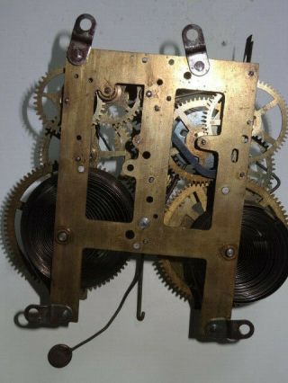 Antique Vintage Sessions 8 Day Striking Mantel Clock Movement Repair 2