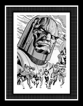Walt Simonson X - Men And The Teen Titans 1 Rare Production Art Back Cover