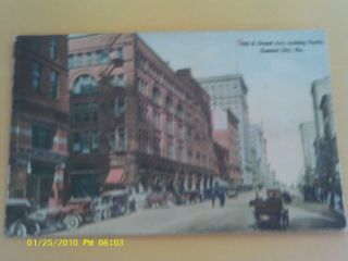 Rare 1910s Postcard Emery Bird Thayer Grand Ave Store Front Kansas City Missouri