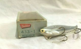 Rare Vintage Heddon Research Box Sonar Fishing Lure 433 - I