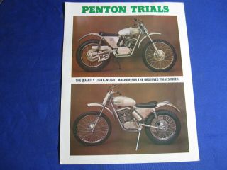 Rare - 1973 Penton 125 Trials Dealer Sales Brochure