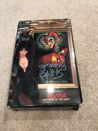 Vhs: Growing Pains: Elvira Thriller Video Horror Big Box Rare