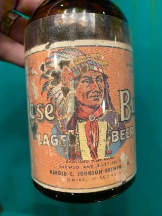 Rare Rose Bud Lager Beer - Lomira,  Wi Steinie Bottle Irtp
