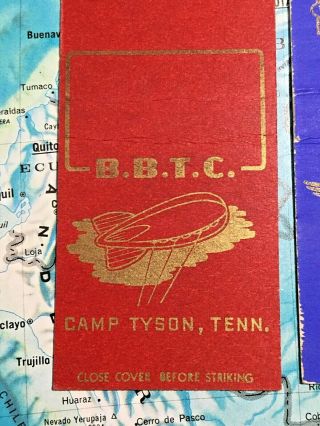 Rare Vintage US Army / US Navy Airship Blimp WWII Era Matchbook Cover 3