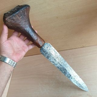 18 Old Rare Antique African Mangbetu,  Congo Namamble Knife Dagger Wood Handle