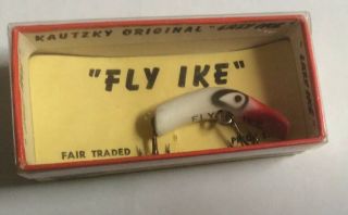 Old Kautzky Fly Ike Fishing Lure W/box