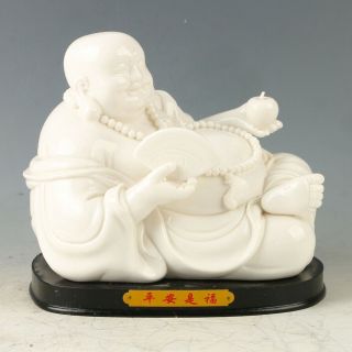 Chinese Dehua Porcelain Handmade Carved Buddha Statue Gl376