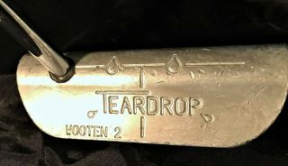 Rare Wooten 2 Teardrop Putter Rounded Face - 35.  5 " - Pride Tour Wrap Pistol Grip