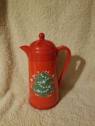 Waechtersbach Thermal Carafe Christmas Tree Pitcher Rare Red 12 " Tall