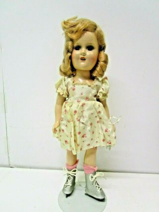 Vintage 14 " Madame Alexander Sonja Henie Composition Doll Orig.  Taged Clothing