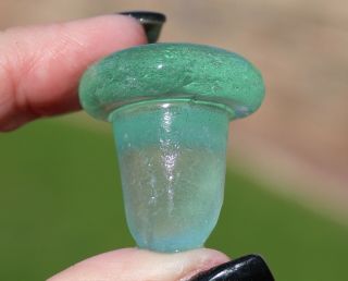 Rare Soft Green Xxl Frosty Apothecary Stopper From Russia